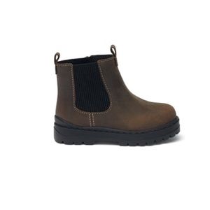 Zara Baby Girl Toddler Leather Boots, Zipper, Brown